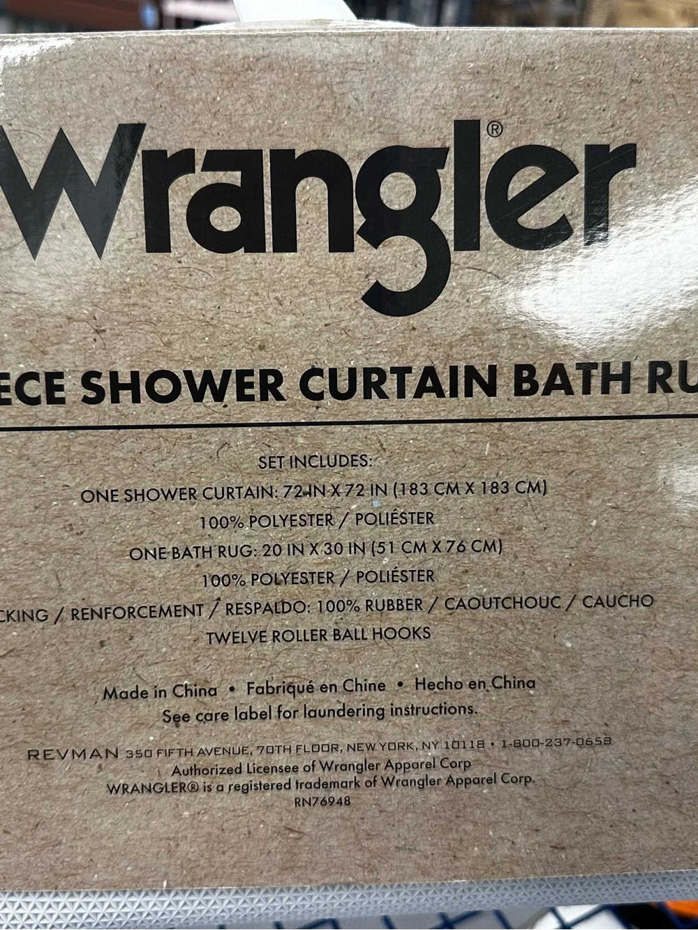 Ghost Pumpkins Blue Shower Curtain & Bath Rug Set - Wrangler NWT